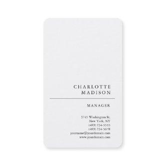 Modern Simple White Trendy Minimalist Plain