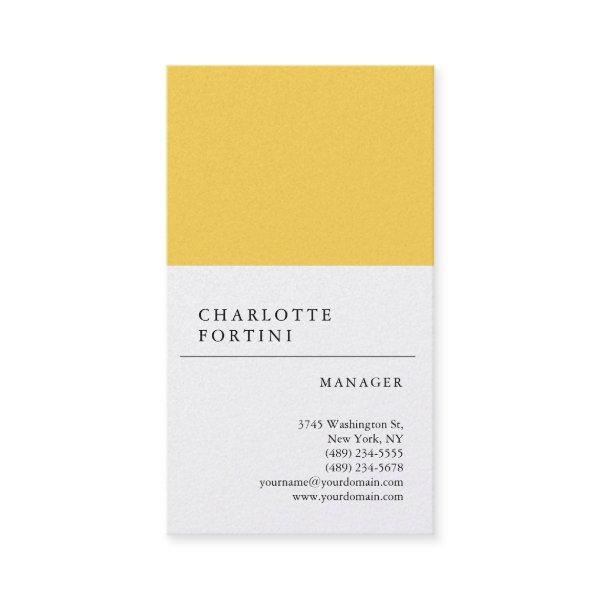 Modern Simple Yellow White Trendy Minimalist Pearl