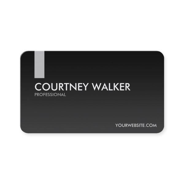 Modern, sleek black and silver