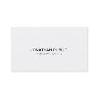 Modern Sleek Chic Elegant White Professional Plain