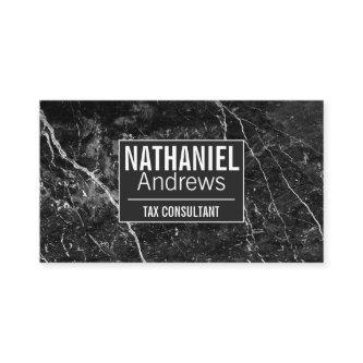 Modern Sleek White BlackMarble Stone