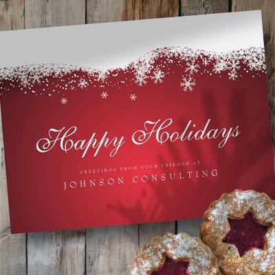Modern Snowflakes | Holiday Greetings Postcard