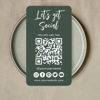 Modern Social Media QR Code Connect With Us