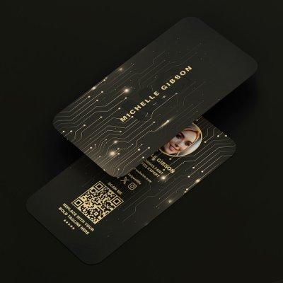 Modern Software Engineer Black Gold Monogram