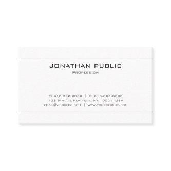 Modern Sophisticated Minimalistic White Plain