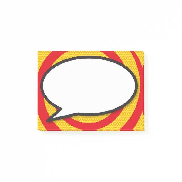 Modern Speech Bubble Funny Comic Book Post-it Notes