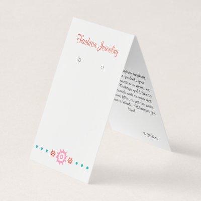 Modern Splash and Dots Earring Display Cards