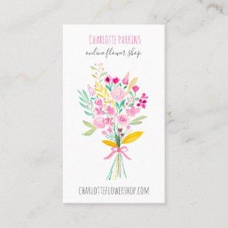 Modern spring floral watercolor bouquet flowers