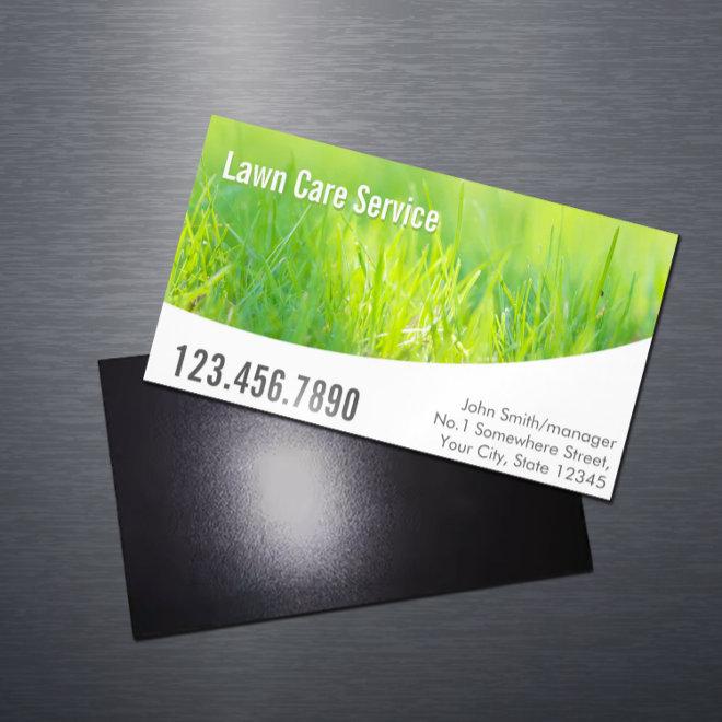 Modern Spring Green Lawn Care  Magnet