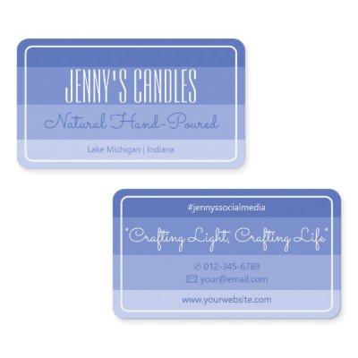 Modern Square Border Pastel Rainbow Ombre Blue