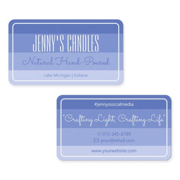 Modern Square Border Pastel Rainbow Ombre Blue