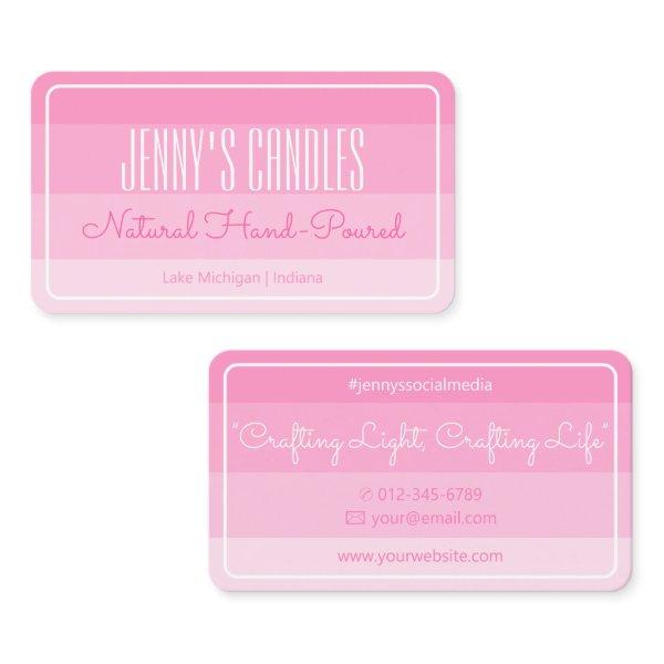 Modern Square Border Pastel Rainbow Ombre Pink