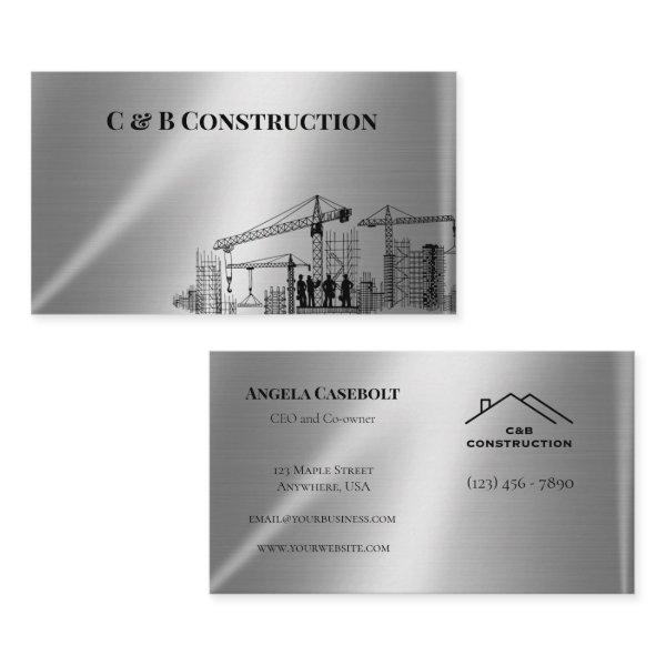 Modern Steel Metal Background Construction Company