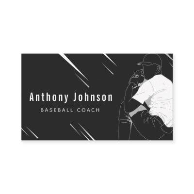 Modern Style Baseball Coach Trainer Black & White