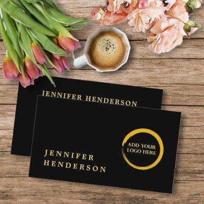 Modern stylish black and gold logo professional