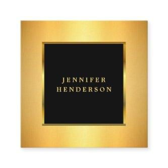 Modern stylish black and gold professional square
