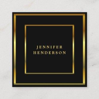 Modern stylish black and gold professional square  square