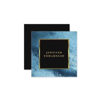 Modern stylish black gold blue ice professional square