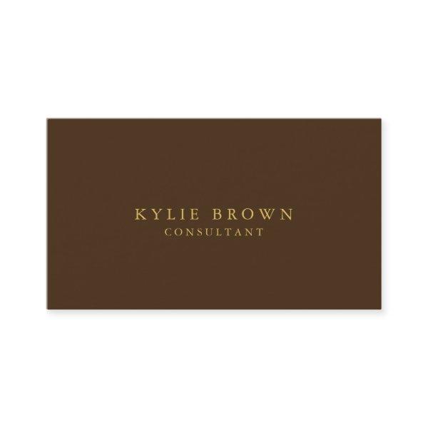 Modern Stylish Brown Gold Professional Trendy
