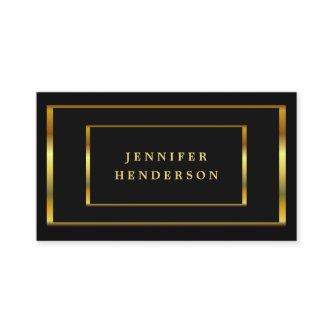 Modern stylish chic black and gold professional bu