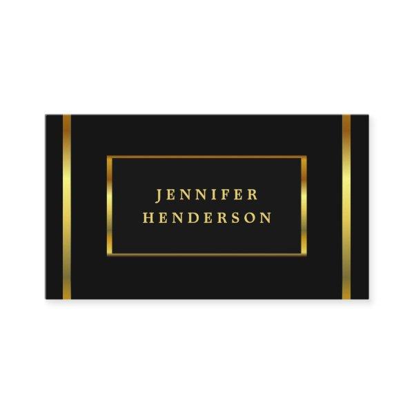 Modern stylish chic black and gold professional bu