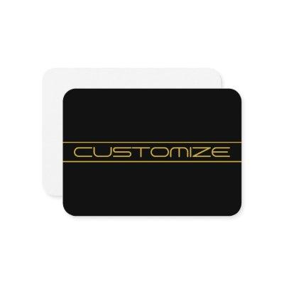 Modern Stylish Editable Gold Text & Line Stripes Enclosure Card