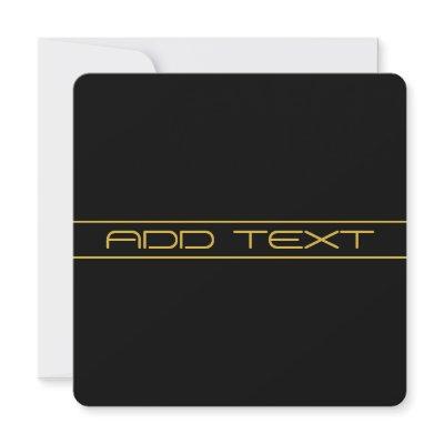 Modern Stylish Editable Gold Text & Stripes Invitation