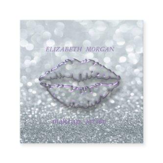 Modern Stylish,Makeup Artist,Glittery,Bokeh,Lips Square