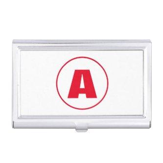 Modern Stylish Monogram Red Initial Letter White  Case