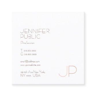 Modern Stylish Monogram Trendy Design Luxury Plain Square