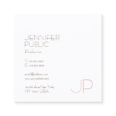 Modern Stylish Monogram Trendy Design Luxury Plain Square