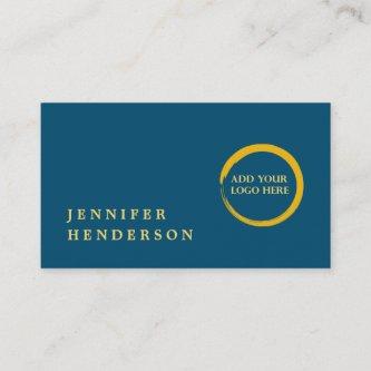 Modern stylish ocean blue gold logo professional