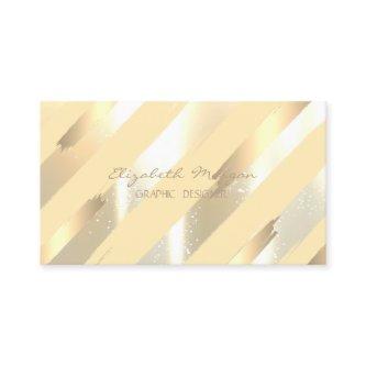 Modern Stylish,Stripes,Faux Gold Foil Brush Stroke