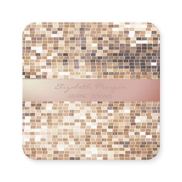 Modern Stylish ,Stripes,Sequin Square