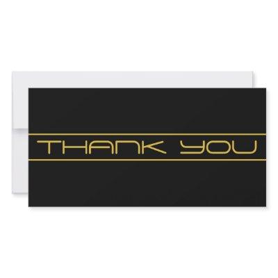 Modern Stylish Thank You Editable Gold Text
