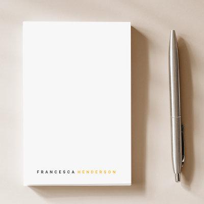 Modern Stylish Trendy Orange Modern Minimalist  Post-it Notes