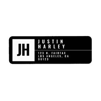 Modern Stylized Geometric Return Address Label