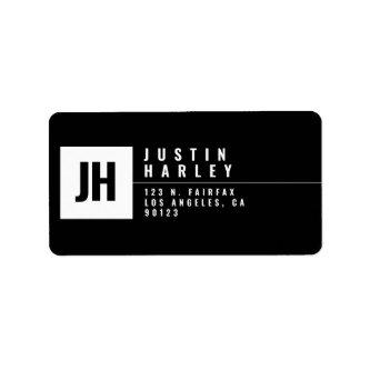 Modern Stylized Geometric Return Address Label