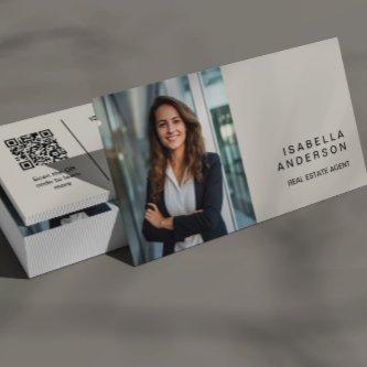 Modern Tan Real State Professional Photo QR