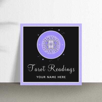 Modern Tarot Reading Fortune Teller Purple & Black Square