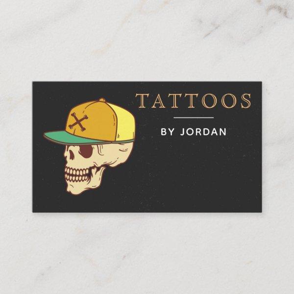Modern Tattoo Master Artist Shop Funky Skull Bones