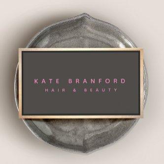 Modern Taupe  Gray Gold Border Professional