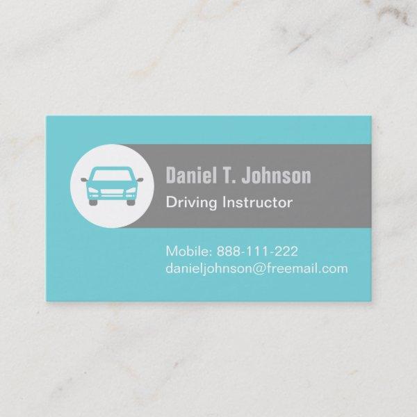 Modern Teal Automotive Car Driving Instructor