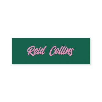 Modern Teal Green and Pink Bold Script Mini