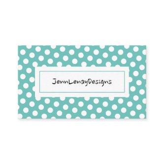 Modern Teal Polka Dots Pattern Chic