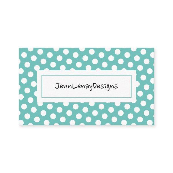 Modern Teal Polka Dots Pattern Chic