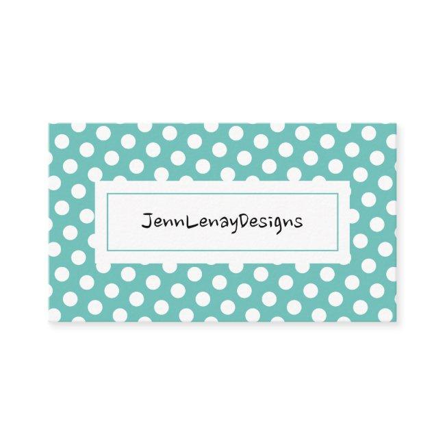 Modern Teal Polka Dots Pattern Chic