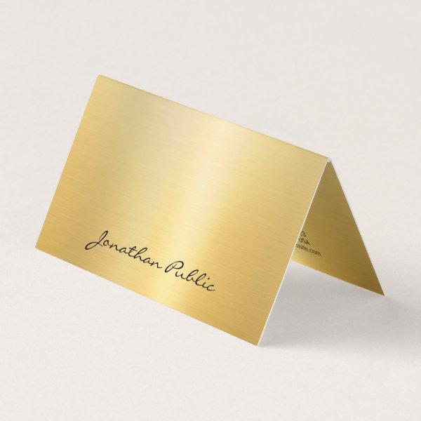 Modern Template Elegant Faux Gold Handwritten