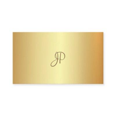 Modern Template Elegant Gold Handwritten Monogram