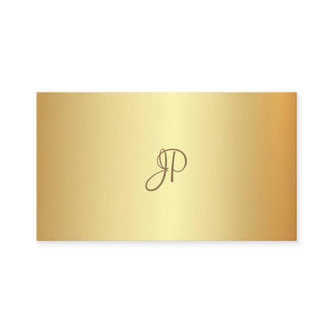 Modern Template Elegant Gold Handwritten Monogram
